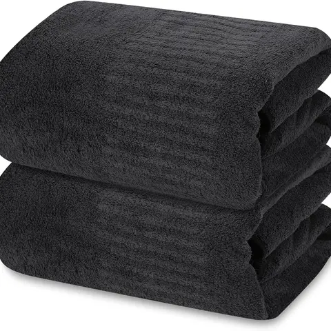 SEISSO Bath Towels, Oversized Bath Sheet Set (27" x 54") and 35"x63 " Highly Absorbent & Quick-Dry Bath Sheets,Super Soft Multipurpose Use for Hotel, Spa, Bathroom, Sports Towels, Yoga Towel, Purple (Set of 2)