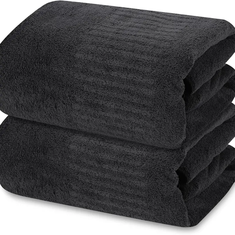 SEISSO Bath Towels, Oversized Bath Sheet Set (27" x 54") and 35"x63 " Highly Absorbent & Quick-Dry Bath Sheets,Super Soft Multipurpose Use for Hotel, Spa, Bathroom, Sports Towels, Yoga Towel, Purple (Set of 2)