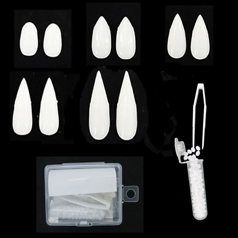 5-Pack Spooky Resin Fang Canine False Teeth, Vampire Zombie Cosplay Props, Halloween Party Accessories (Festive & Party Supplies), Party Accessory