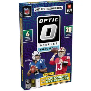 Donruss 2023 NFL Panini Optic Hobby Box Live Opening Autograph Cards 4 Cards Per Pack 20 Packs Per Box Collectible Football Sports Trading Cards