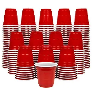 200 Pack 2 oz Plastic Shot Cups  Mini 2oz Party Cups Red