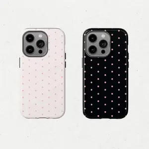 Cute Polka Dot Phone Case For iPhone 12/13/14/15/16/17 Series Shockproof Protective Cover