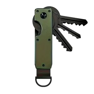 Simple Sleek Alloy Key Organizer - Compact Keychain Holder, Lightweight Silent Fidget Keychain, 2-6 Key Capacity, Minimalist Stylish Design, Carabiner Jewellery for DIY Projects, Ideal for Everyday Commute