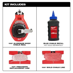 100 ft. Aluminum Chalk Reel Kit with Blue Chalk and Bonus Line