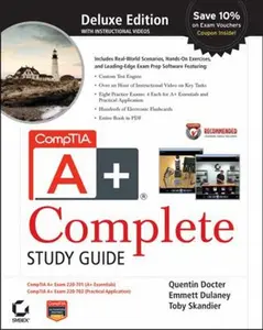 USED-CompTIA A+ Complete Deluxe Study Guide: Exams 220-701 (Essentials) and 220-702 (Practical Application) by Quentin Docter (Hardcover)