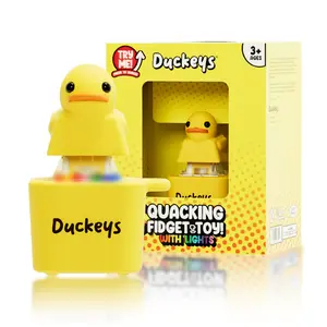 Quackey - Fidget Toy that Quacks! Duck Quacking Keychain, Funny Quacking Duck Keychain, USB Rechargeable Sensory Button Quacking Duck Toy Keychain