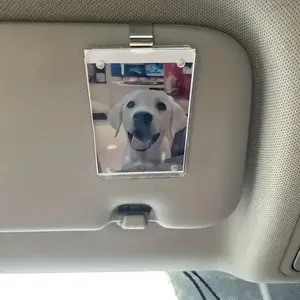 2 pc Acrylic car clip refrigerator magnet photo frame diy photo wall multifunctional 3 inch magnet photo card display stand