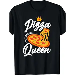 Women Pizza Queen Girl Loves Pizza Funny Pizza Lover T-Shirt