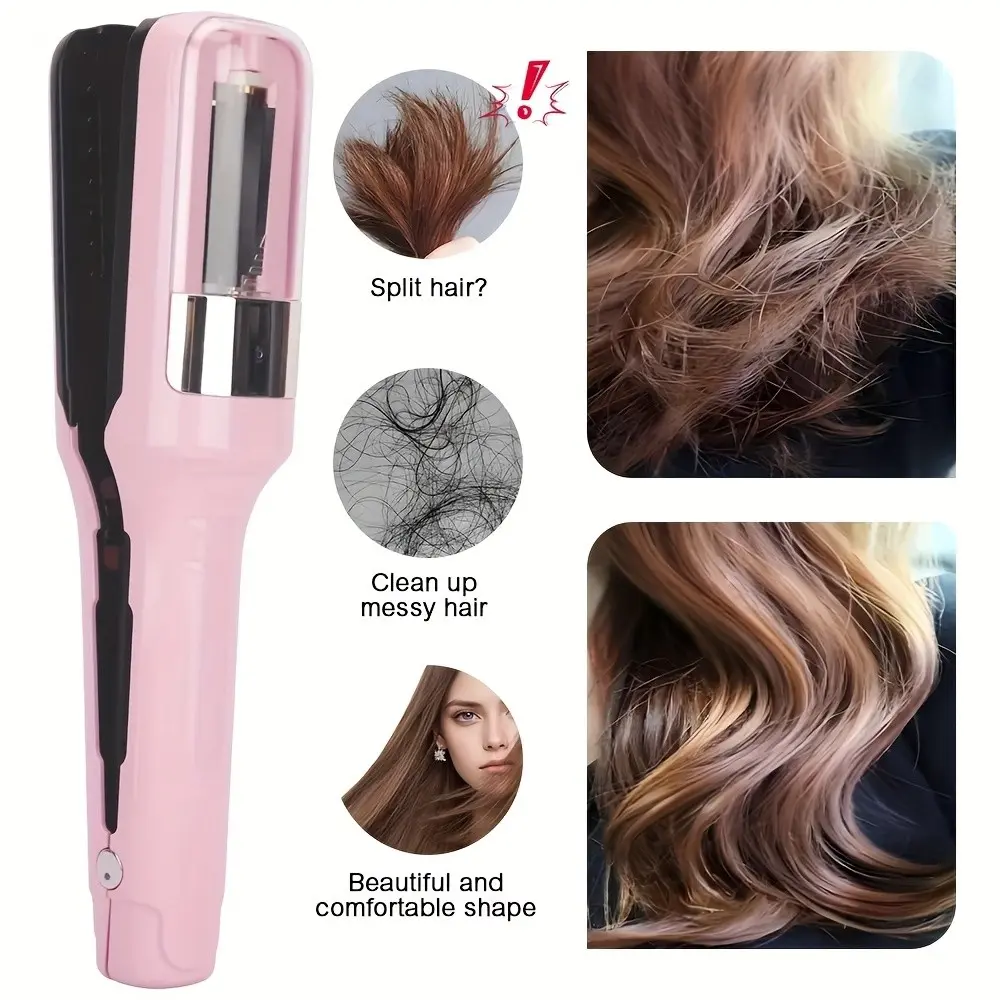 Portable Hair Trimmer for Women, Rechargeable Handheld Hair End Cutter, Home Use & Outdoor Carry, Essential Grooming Tool, Messy Cleanup