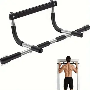 NEW Steel Pull Up/Chin Up Bar Adjustable Power Black For Pull Ups in Home Gym US Muscle Training Equipment Home Fitness Equipment outdoorfun