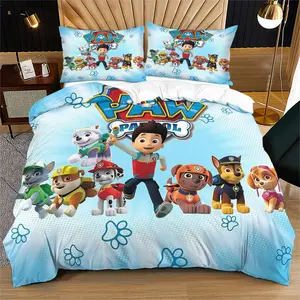 PAW Patrol Adventure Duvet Cover Set,Soft and Durable Bedding Set for Children and Teenagers Bedrooms,with Zipper Closure,Including 1 Duvet Cover and 1 or 2 Pillowcases (Excluding Quilt and Pillow Inserts)