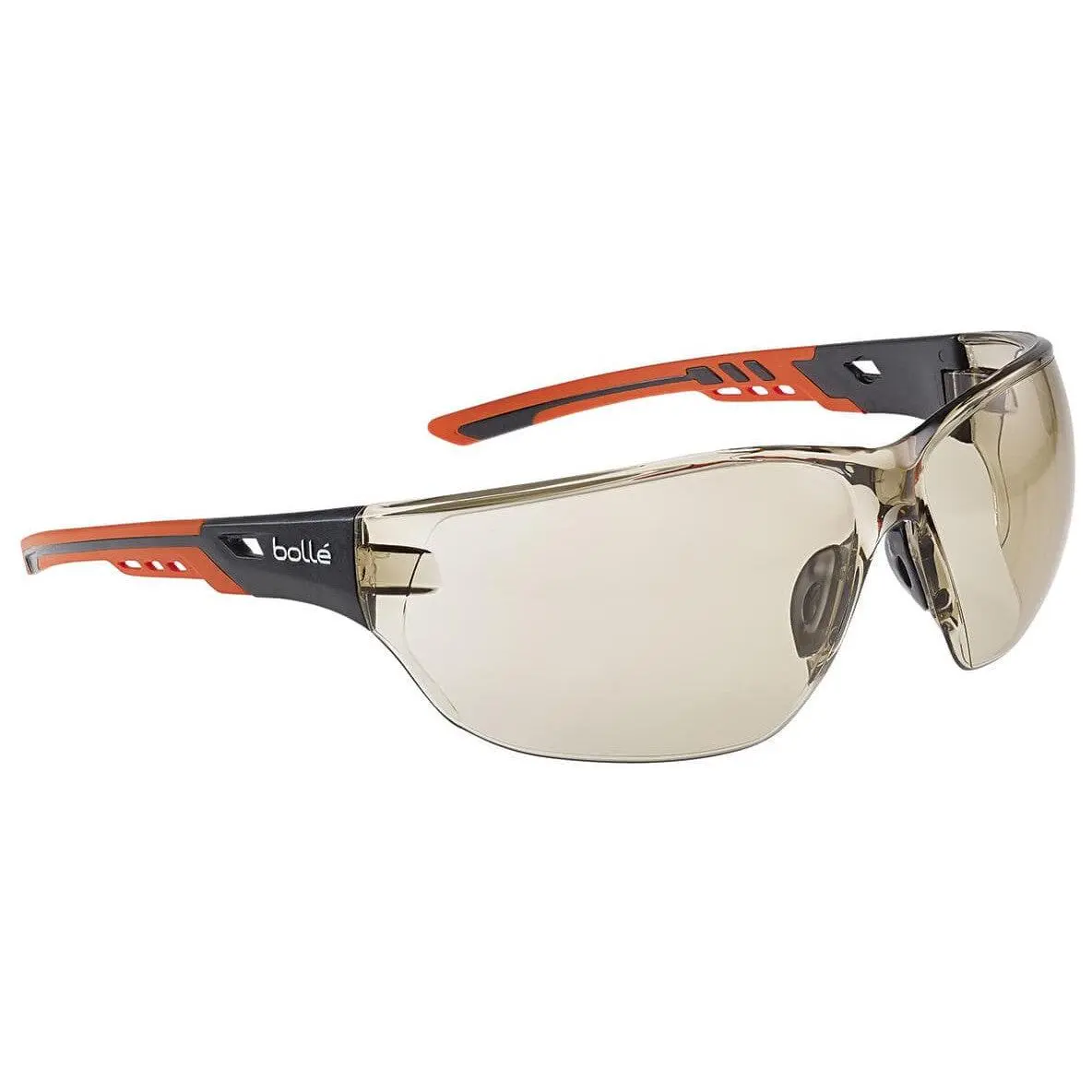 Wrap-around Safety Glasses with Bi-color PC/TPR Temples | CSP Anti-Fog & Scratch-Resistant Lenses for Construction & Bright/Low Light, Anti-Fog Coat