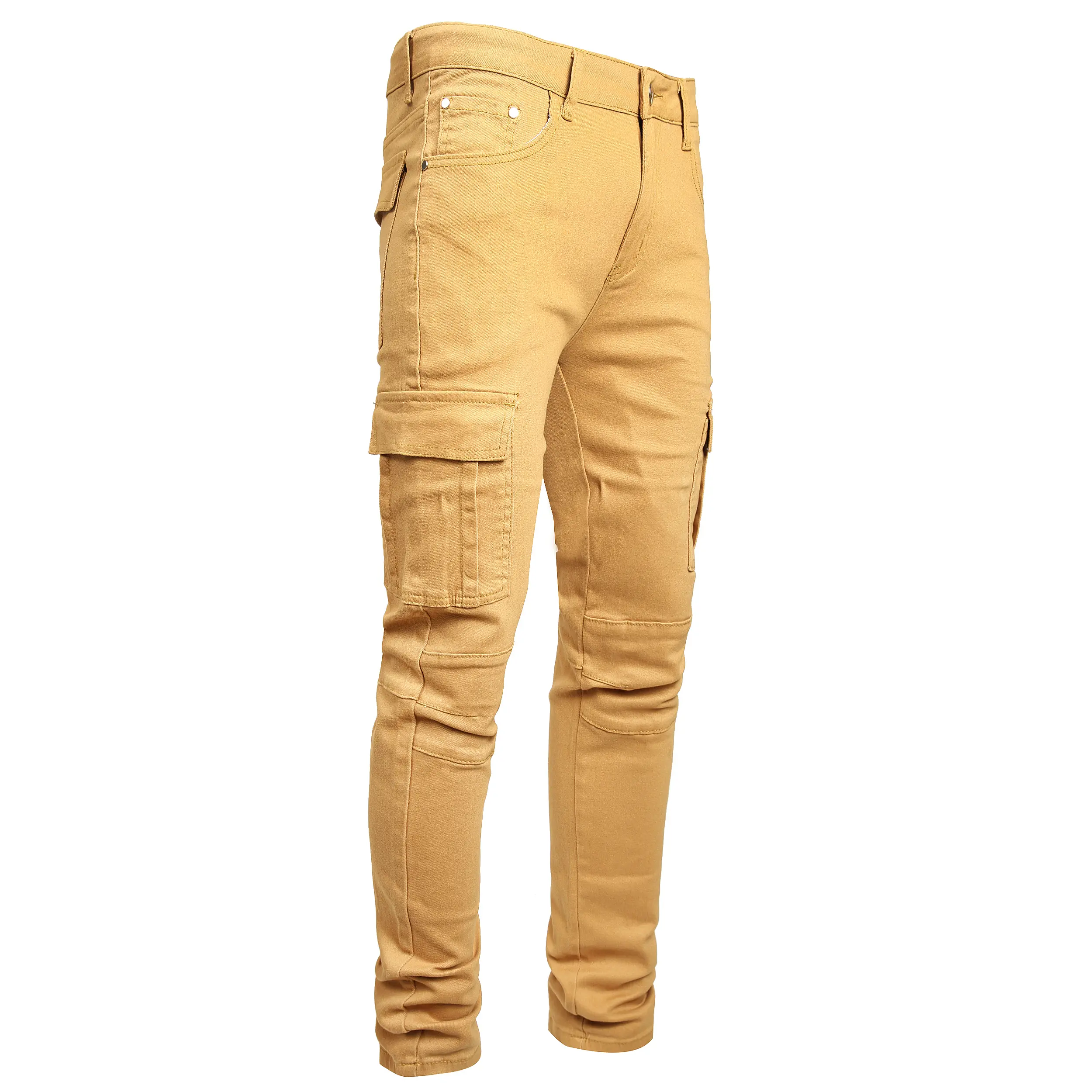 Men's Slim Fit Stretch Jeans Cargo Skinny Jeans for Men,  Straight Leg Fashion Casual Comfort Flex Waist Denim Pants, Menswear Trouser Streetwear Jean with Plain Pockets