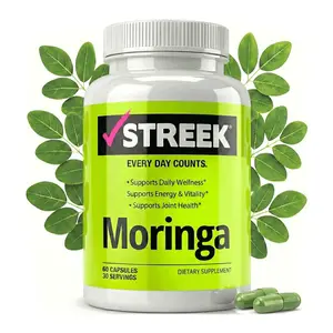 Streek Moringa Capsules – 800mg Pure Moringa Oleifera Powder Supplement, 60 Capsules