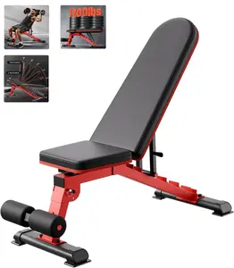 【KINMAC】Weight Bench, 1200lbs Heavy Duty Stable Weight Bench Press for Full Body Workout, Adjustable Exercise Sit up Bench for Home Gym Strength Training, Flat Bench with Quick Folding & Fast Adjustment
