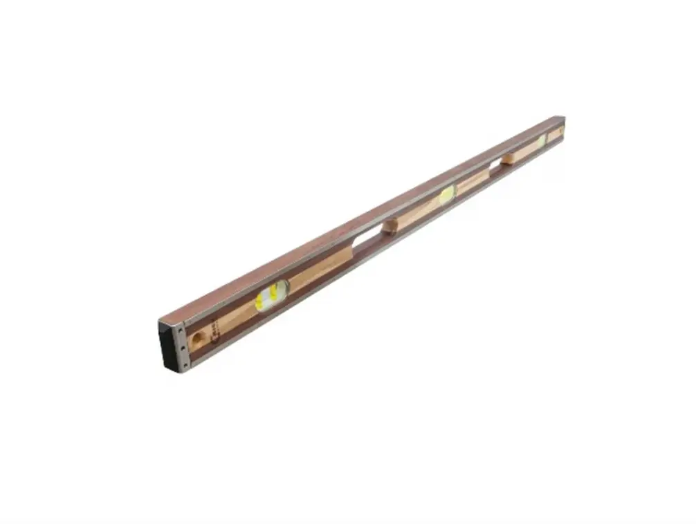MarshallTown 48CLEVGRB 18718 - 48" Crick 3 Piece Wood Level - Green Vials w/ Rubber Cushions