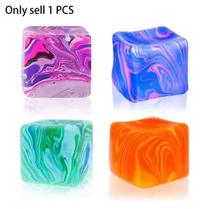 Anxiety Squishies, Fidget Cube Stress Relief, Squishy Stress Cube for Kids Adults , Squishy Slow Rising Fidget Cube Sensory for Anxiety Stress Relief High Density Ice Squeeze Ball Cubes, Decompression Squeeze
