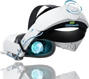 Head Strap with Battery for Oculus Quest 2, 10000mAh Battery Pack Extend 8H Playtime, Fast Charging VR Power, Adjustable Elite Strap Replacement Accessories for Oculus/Meta Quest 2