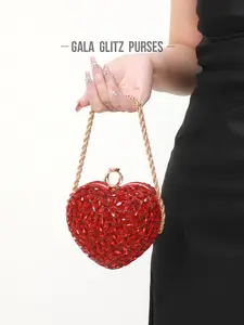 2026 Fashion Mini Glittering Crystal Diamond Evening Clutch, Elegant Luxury Women's Crystal Wallet, Perfect for Weddings and Parties, Evening Chain Purses