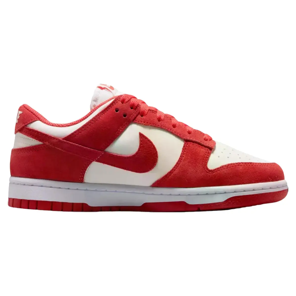 Nike Dunk Low Sail White Metallic Silver Light Crimson Women's Fashion Shoes New