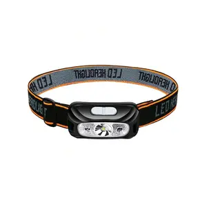 1pc Bright LED Sensor Headlamp, Mini Portable USB Rechargeable Rotatable Headlight For Outdoor Adventure, Camping, Fishing