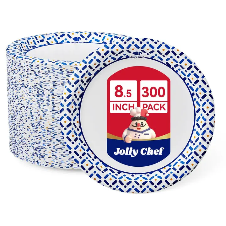 8in/10in Bulk Paper Plates | Disposable Plates for Steak, Pasta, Salad | Soak-Proof | Restaurant Supply