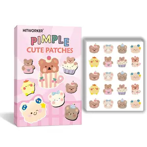 Hydrocolloid Cute Cartoon Acne Pimple Patches, Daily Skin Care Cover Patches, Gentle Invisible Waterproof Adhesive Spot Stickers, Facial Blemish Protection, Hydrocolloid Zit Covers