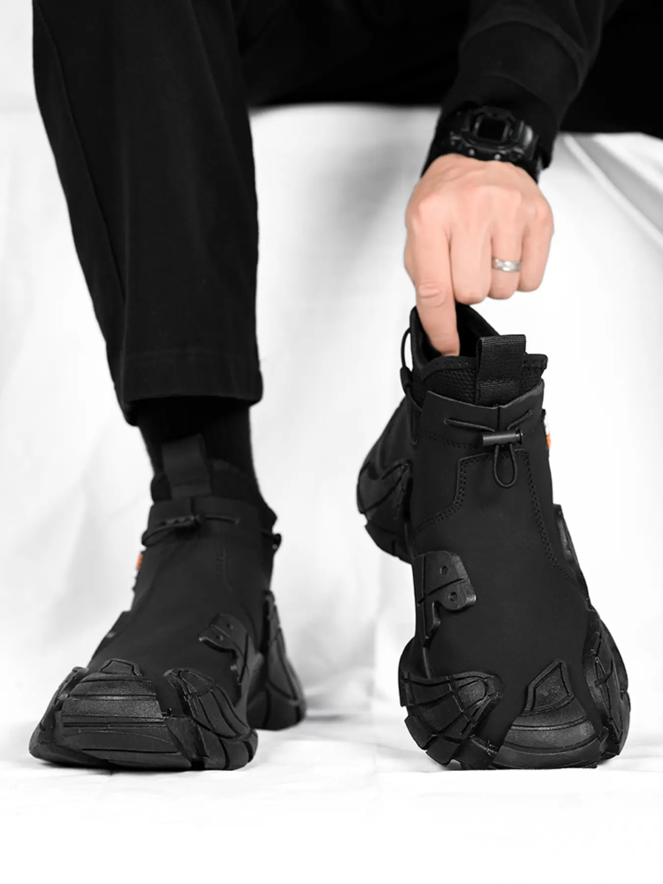Durable Comfortable Men's Sports Shoes, Zipper Design Easy On/off, Waterproof Windproof Wear-Resistant, Outdoor & Daily Wear, Casual Walking Sneakers, Walking Gym Sneakers, Athletic Sneakers, Sporty Sneakers, Sneakers Trainers, Trendy Walking Sneakers