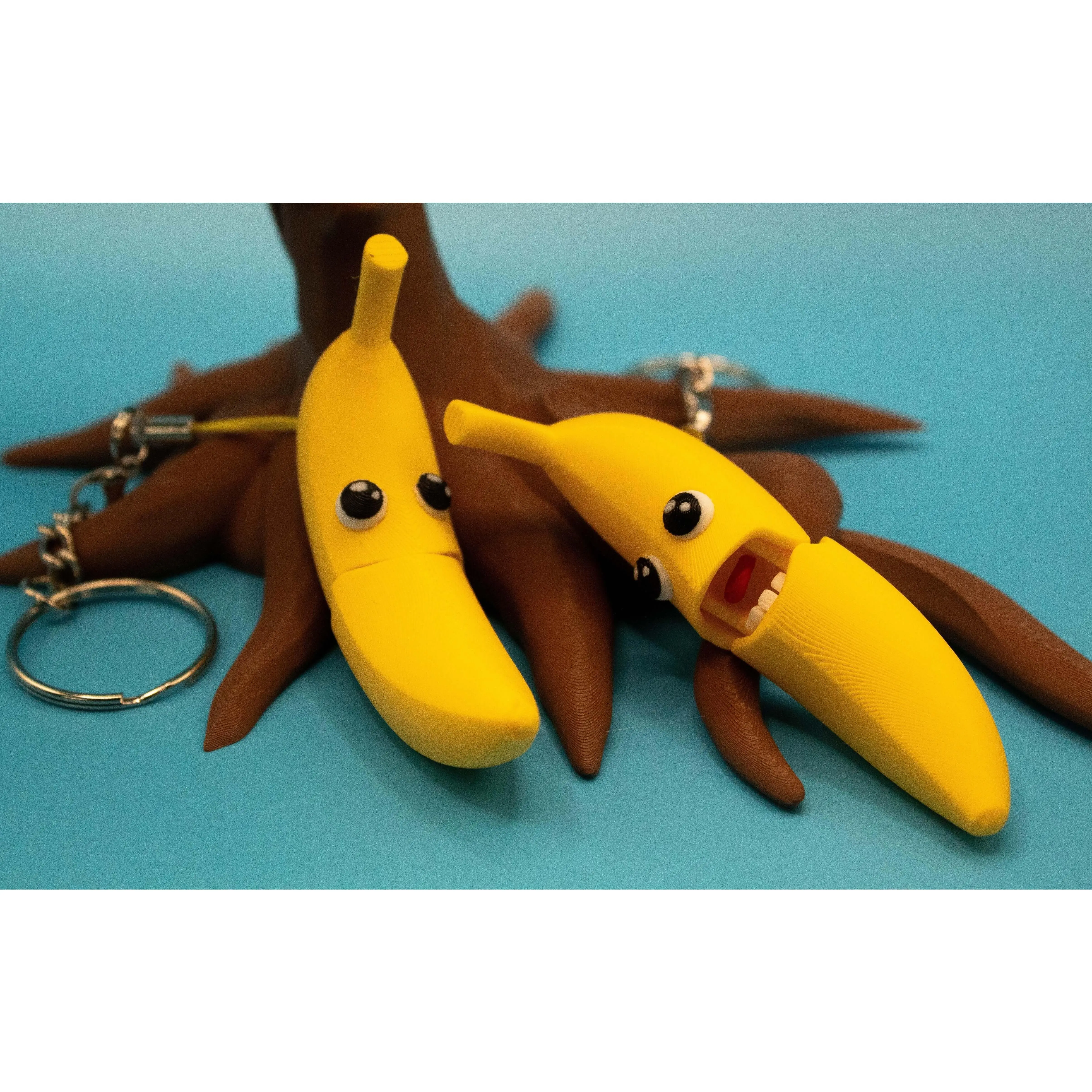 3D Printed Banana Keychain Accessory