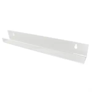 FixtureDisplays® 15" Wall Mount 6 Pack Clear Acrylic Bookshelf for Nail Polish, Makeup, Action Figure Collections Wall Shelf 10146-NF