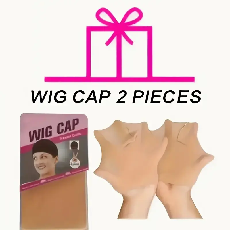 wig caps 1 packages 2pcs-Light Brown Elastic MEDIUM nylon Stocking Caps for Cosplay,Breathable Wig caps for Comfort and Style
