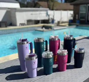 Tupperware Big T Tumblers 37oz & 21oz No Seam Durable Spillproof Lead-Free Hot Cold Retention Fun Colors Stay Cool or Hot Longer Safe & Durable Design