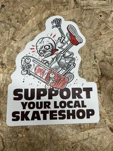 Skate Shop Day Large Stickers! Art by Todd Bratrud 2026
