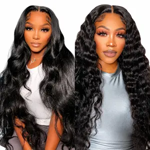 {Combo sale30''&30''} " 2 wig" 13x4 Lace Front Wigs Human Hair Transparent Lace FrontalHumanHair Wigs 180% Density for Woman