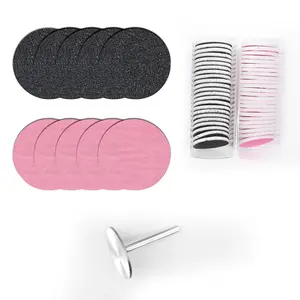 Interchangeable Sandpaper Electric Foot File with Stainless Steel Disc, Replacement Sandpaper Grinding Discs, Essential Foot Care Tool