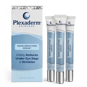 Plexaderm Rapid Reduction Serum (3-Pack) - Anti Aging Wrinkle Remover for Face 30ml Tightening Skincare Comfort Radiant Look Visibly Reduces Under-Eye Bags & Wrinkles