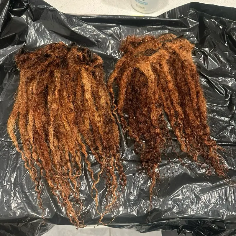 Kinky Curly Medium Blonde Loc Extensions with Curls for Hair Styling