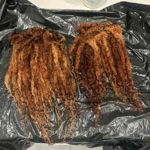 Kinky Curly Medium Blonde Loc Extensions with Curls for Hair Styling