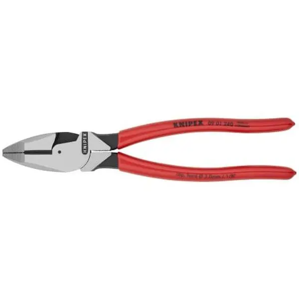 KNIPEX (09 01 240 SBA) 9-1/2" High Leverage Lineman's Pliers New England Head