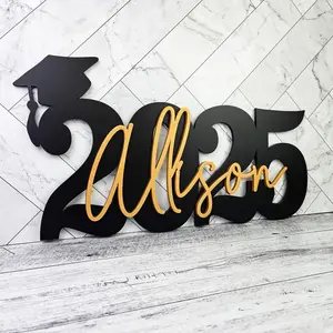Custom Graduation Decor Name Sign, Custom Grad Sign, Class of 2025, Graduation Party Centerpiece, Senior Year Photo Prop for senior photos