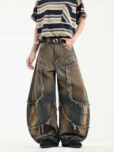 UP.THE Men's Y2K-Style Baggy Jeans, Wide-Leg Casual Skate Pants, Comfortable & Stylish Streetwear Ideal for Skaters and Everyday Wear Breathable Oversized Menswear Hoodie Loose Denim baggy jeans for men bootcut jeans men jeans pants for men jeans for men