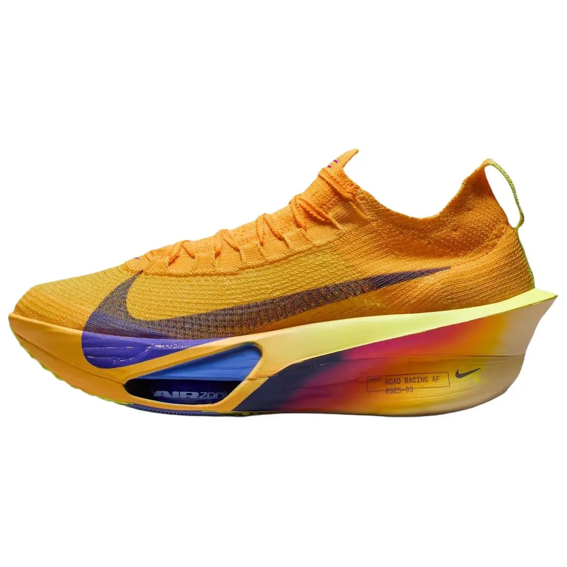 NIKE Alphafly NEXT% 3 Women's & Men's Lightweight Flyknit Running Shoes for Marathon Racing and Fast Paces, Laser Orange Indigo Burst Citron, 5-11 US Women's, Small Run Size