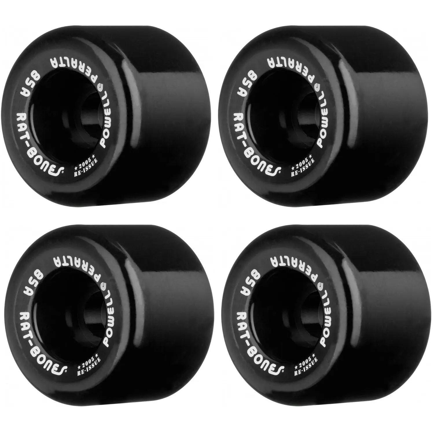 Powell Peralta Rat Bones Skateboard Wheels Old School Re-Issue Black 60mm 85A