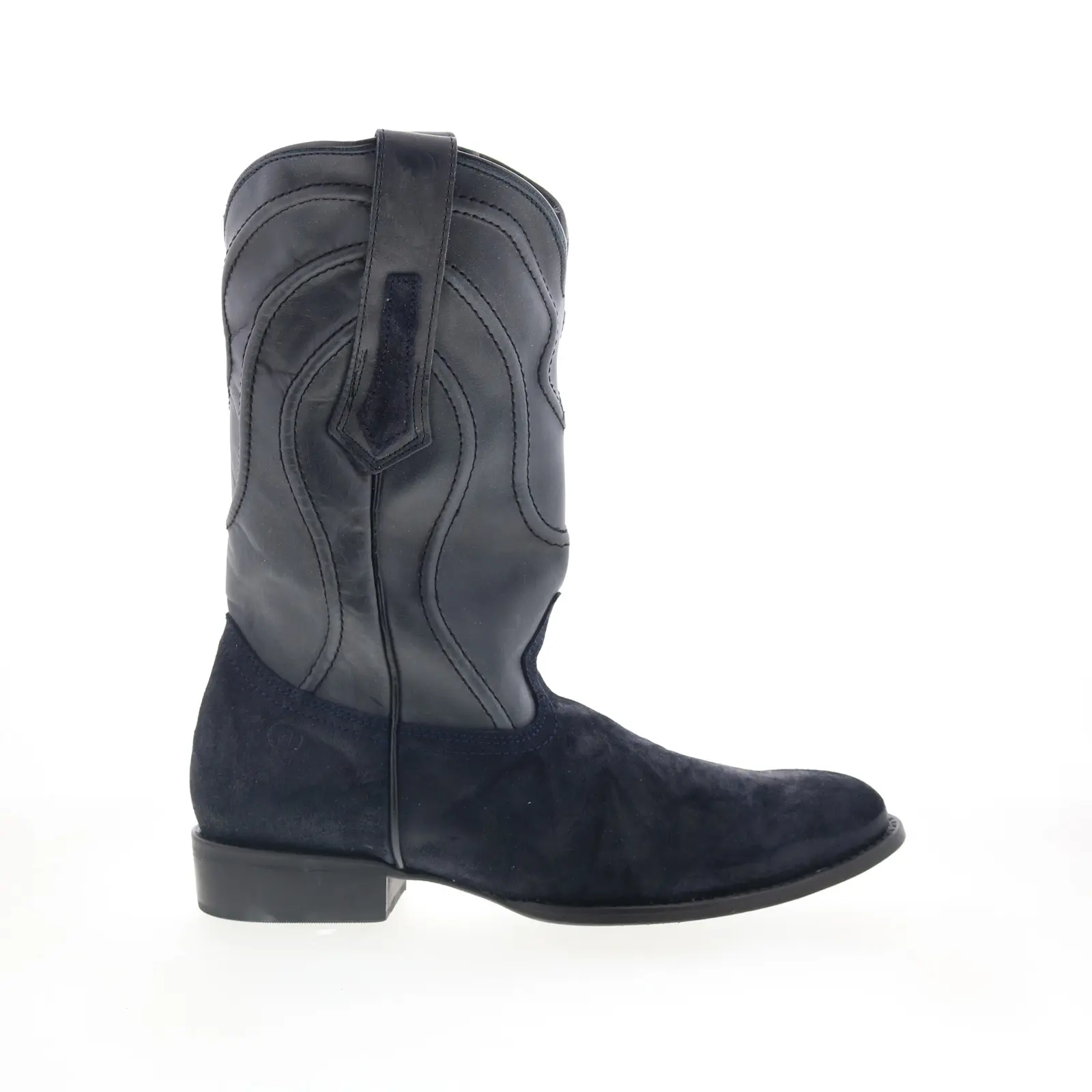 Dingo Whiskey River DI-847 Mens Blue Leather Slip On Western Boots