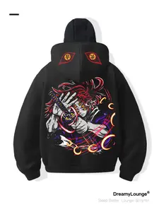 Demon Slayer Death Cosplay Hoodie, Long Sleeve, Loose Fit Graphic Print, Home Wear & Daily Use, Casual Fitted Design, Comfortable Sweatshirt