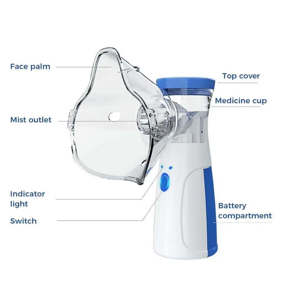 Portable Smart Humidifier - Cordless Rechargeable Handheld with Saline Mist, Respiratory Aid, Durable Body, 25dB Quiet, 10-Min Quick Mist, Auto-Cleaning, Dual Modes, USB Charge, Micron-Level Humidification, Long Battery Life, Touch Screen for Home, Office