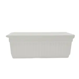 The HC Companies 24-Inch Venetian Window Planter Box with Drain Plug, White
