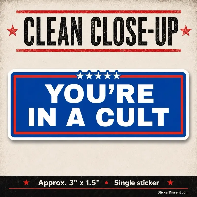 Political Protest Sticker | Waterproof Vinyl Decal | 3” x 1.5” | Choose Design | 4, 12 or 24 Pack