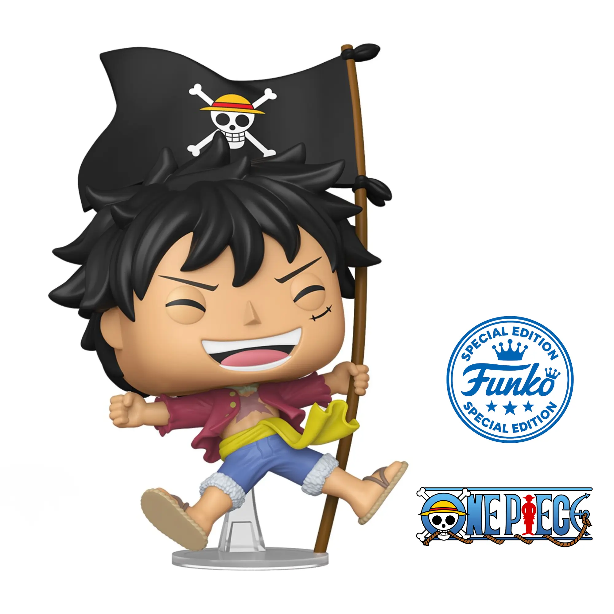 One Piece Monkey D. Luffy with Flag Funko Pop! Exclusive Vinyl Figure #2214