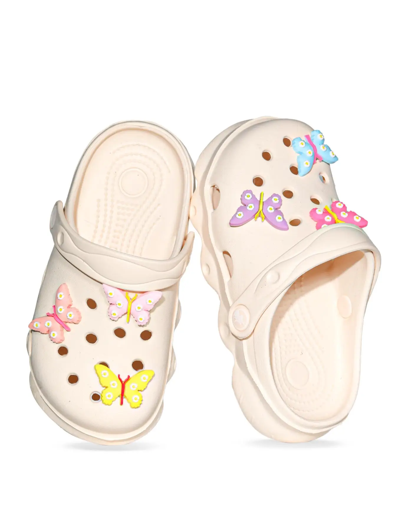 Charming Butterfly Garden Clogs for Kids, Lightweight and Breathable Outdoor Shoes, Lightweight Sandal, Stylish Casual Footwear for All Occasions